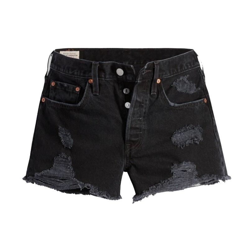Levi's Levi's 501 Original Short Ripped in Black, Size 26 Size 26" / US 2 / IT 38 - 3 Thumbnail