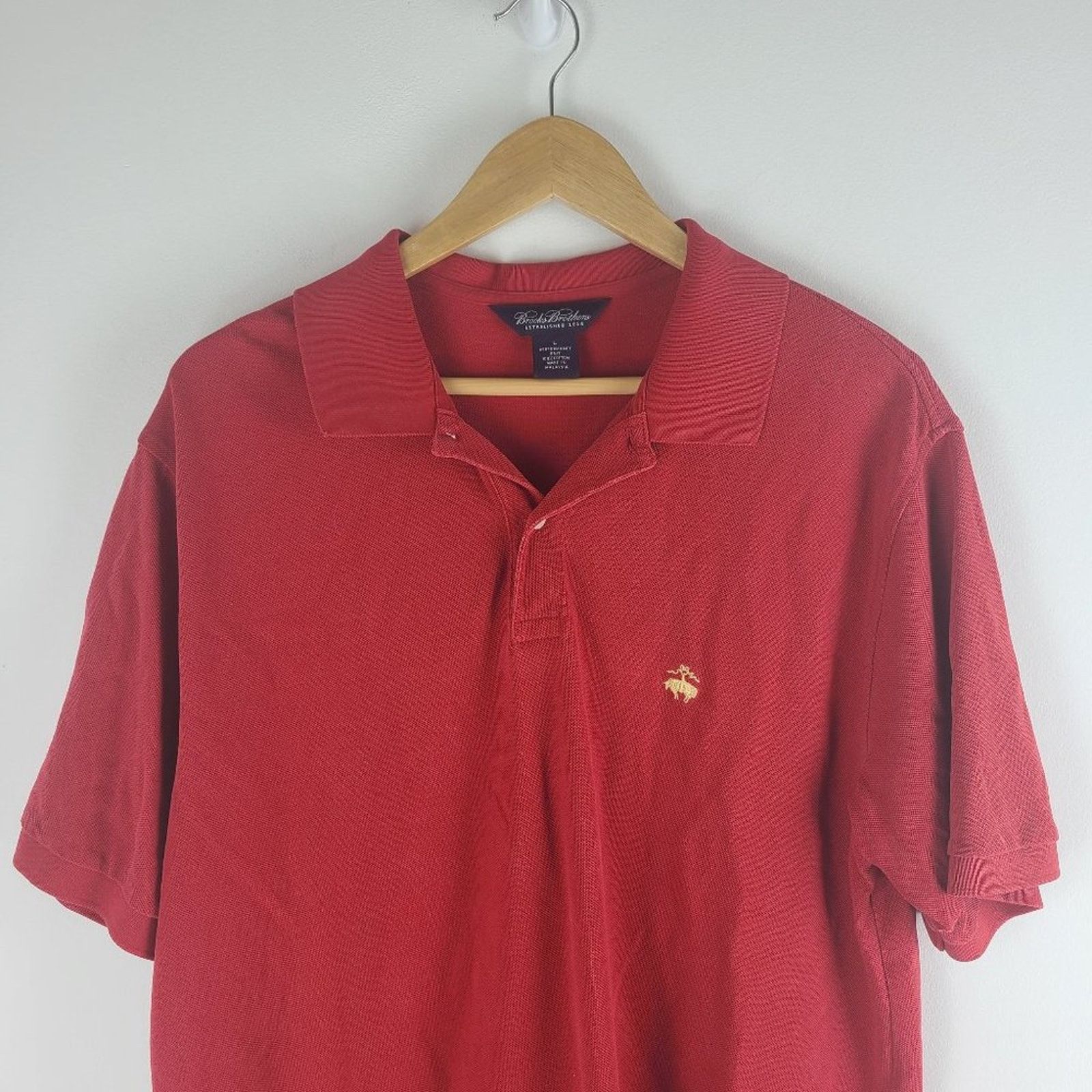 Brooks Brothers Brooks Brothers Performance Knit Polo Shirt Short Sleeve Size US L / EU 52-54 / 3 - 4 Thumbnail