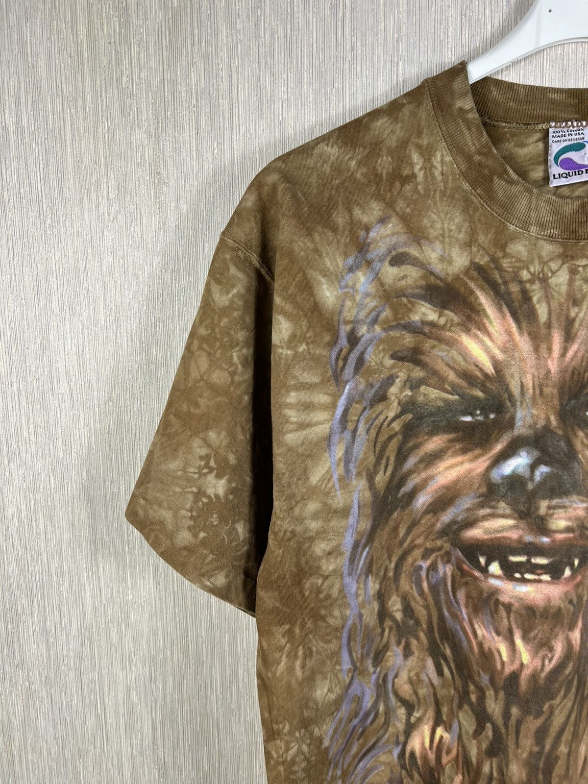 Liquid Blue Vintage 90s Liquid Blue Star Wars Chewbacca tie dye t-shirt Size US L / EU 52-54 / 3 - 5 Thumbnail