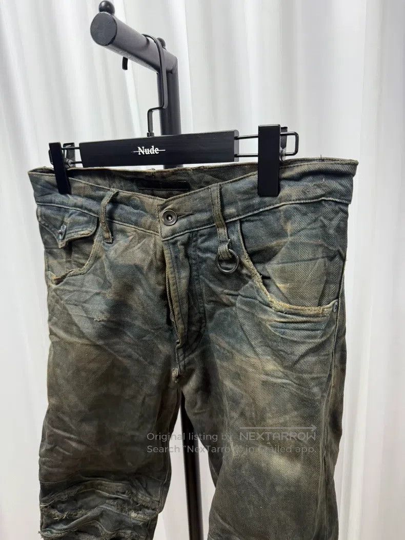 Julius Julius Peak Blue Clay Dye Crooked Sword Creased Trousers Size US 27 - 5 Thumbnail