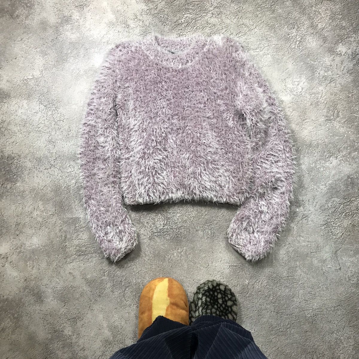 Vintage Vintage Y2K Fuzzy Mohair Oversized Sweater Grunge Purple M Size M / US 6-8 / IT 42-44 - 1 Thumbnail