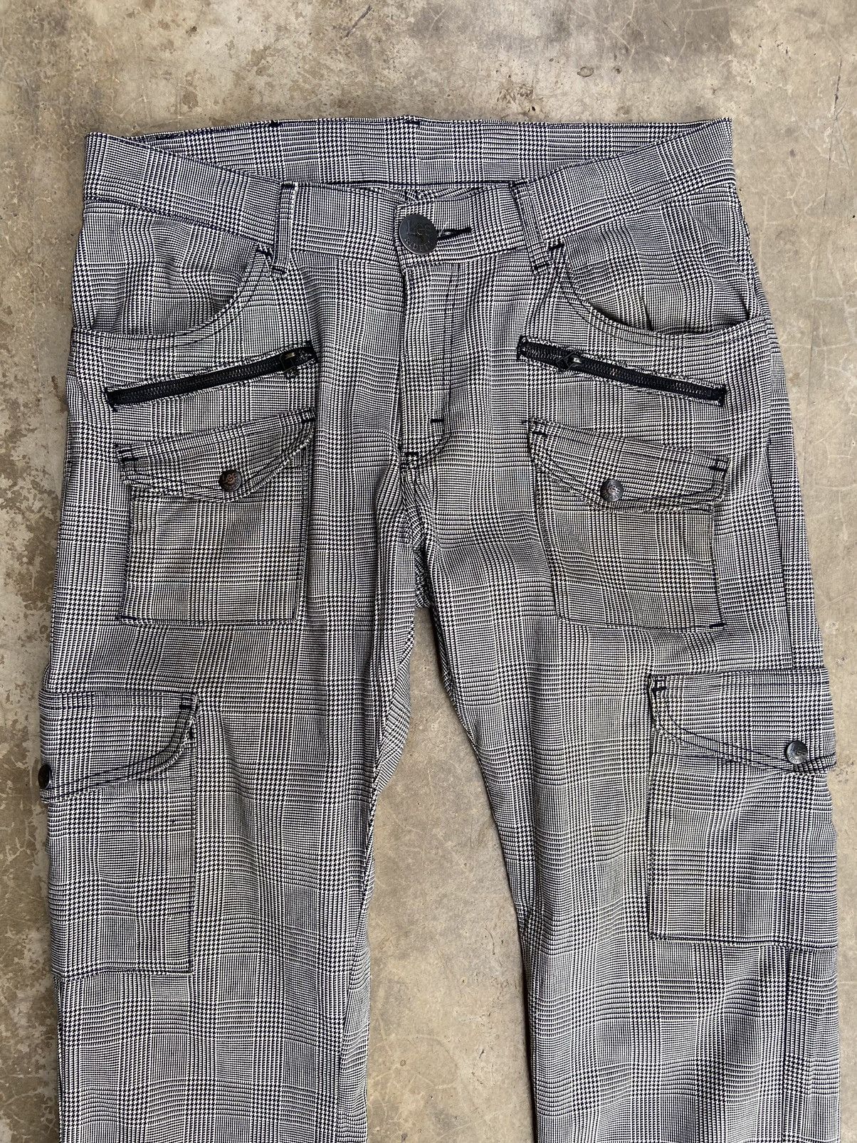 Beauty Beast 🔥 Lee Riders cargo pants punk plaid if six was nine Size US 33 - 3 Thumbnail