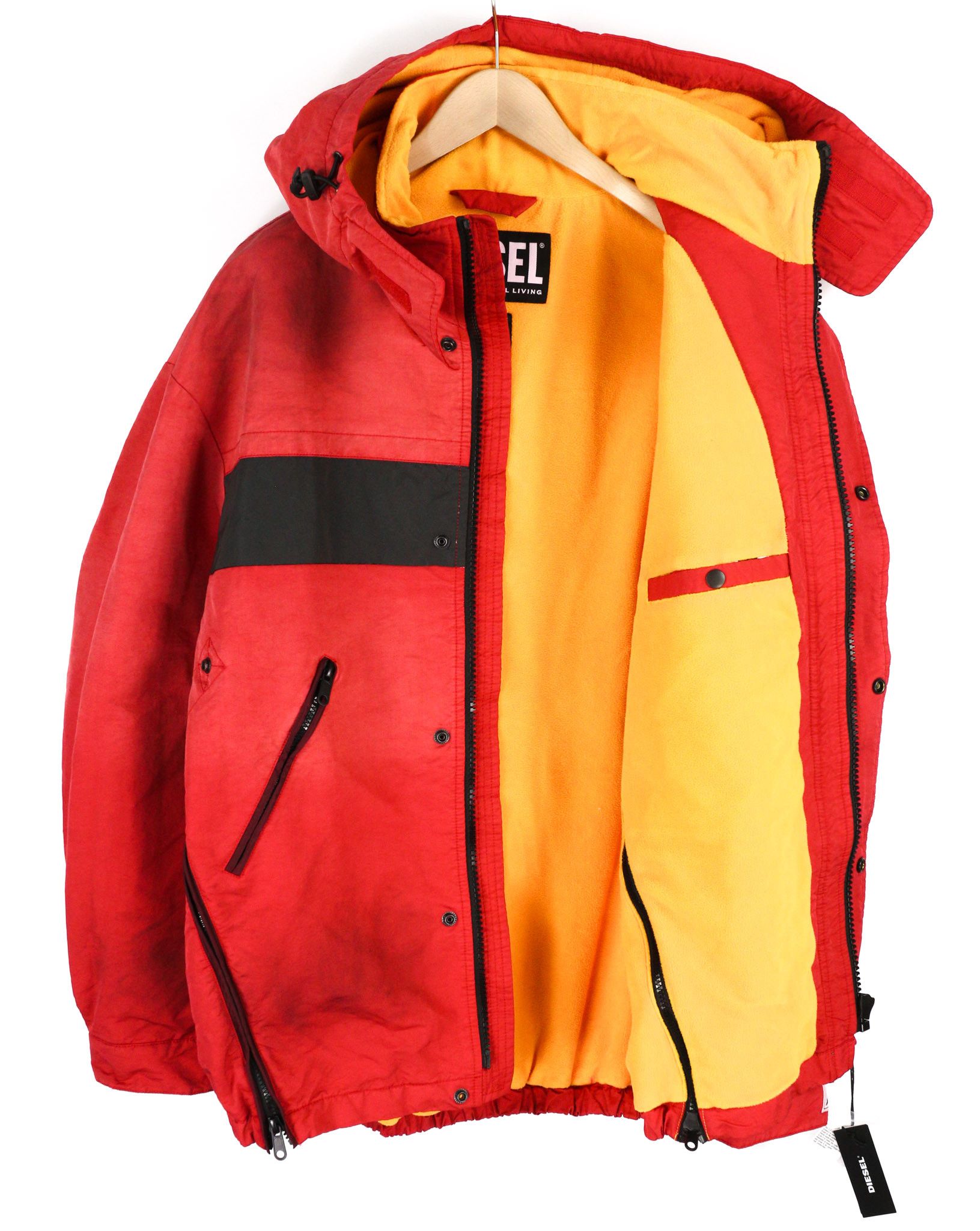 Diesel W-TRODD XL Oversized Fleece Lined Hooded Zip Jacket 40061 Size US XL / EU 56 / 4 - 4 Thumbnail
