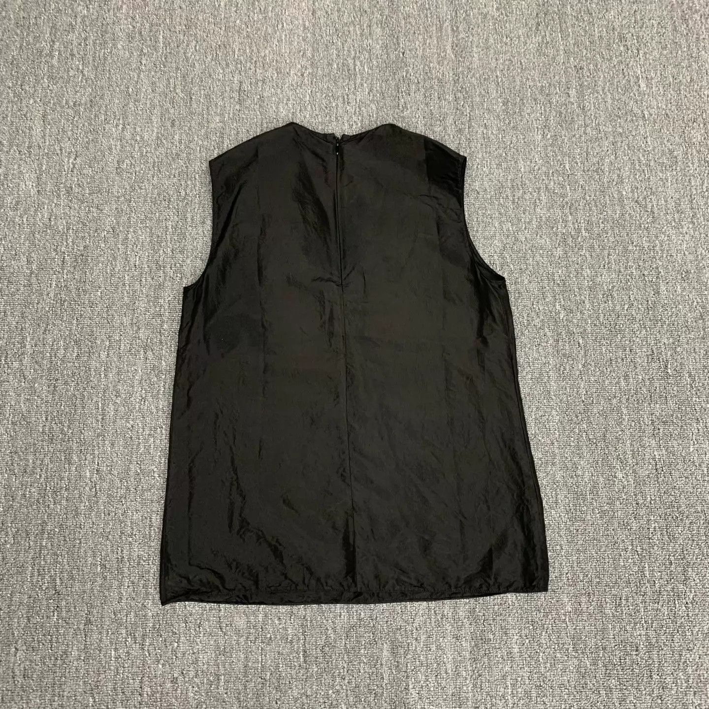 Prada Prada x Raf Simons Black Logo Silk Women's Tank 38 95 New Size XS / US 0-2 / IT 36-38 - 2 Thumbnail