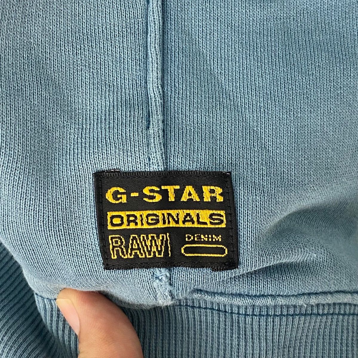 Vintage Vintage G-Star Denim Original Big Logo Printed Hoodie Blue Size US M / EU 48-50 / 2 - 6 Thumbnail