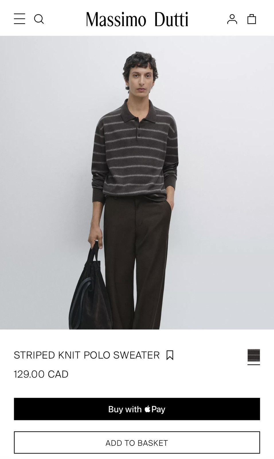 Massimo Dutti Massimo Dutti Striped Knit Polo Sweater Size US M / EU 48-50 / 2 - 4 Thumbnail