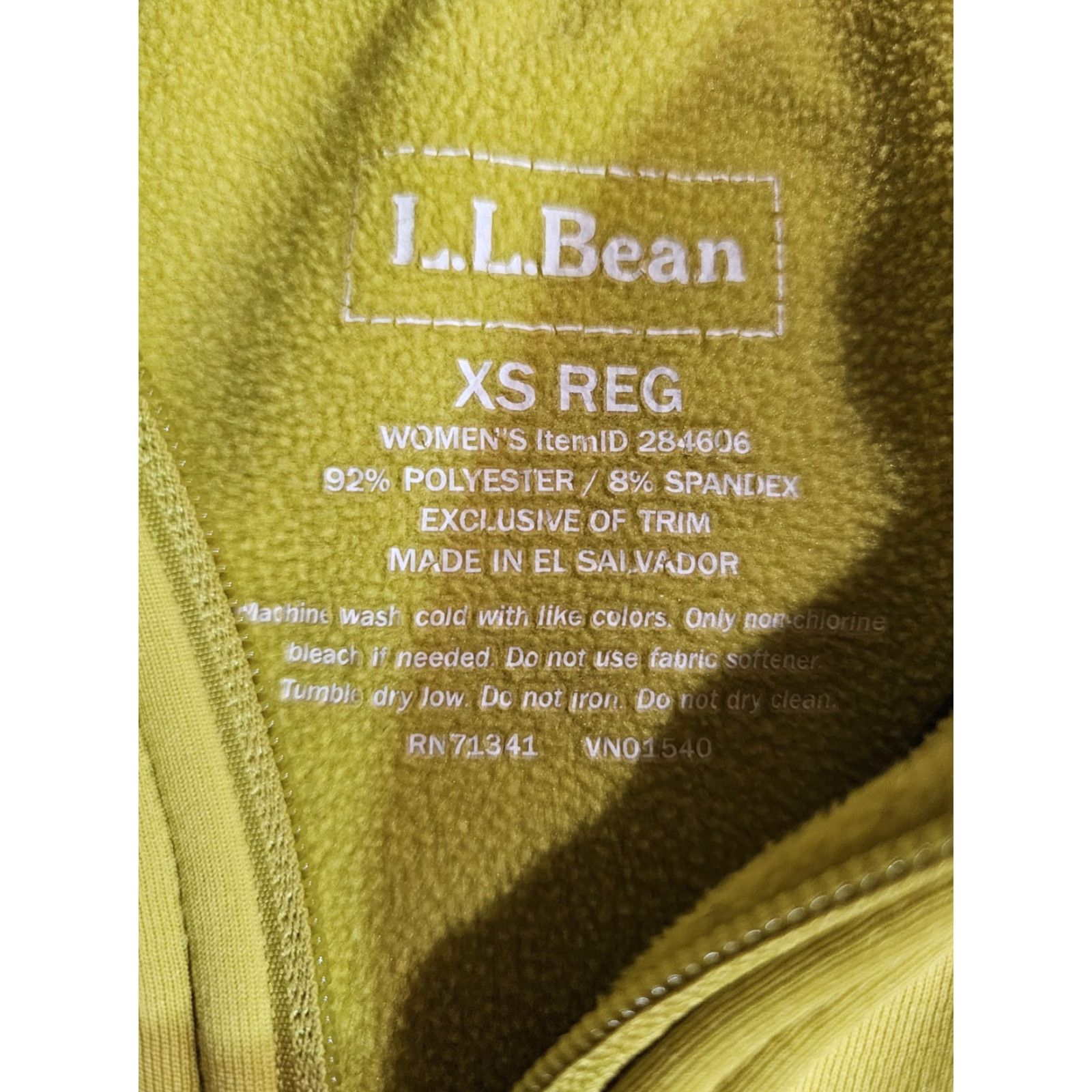 Vintage LL Bean Women’s Full Zip Athletic Jacket Spandex Blend Yellow/Gray XS Regular Short Softshell 90s Outdoor Basic Jacket Women's Size XS / US 0-2 / IT 36-38 - 4 Thumbnail