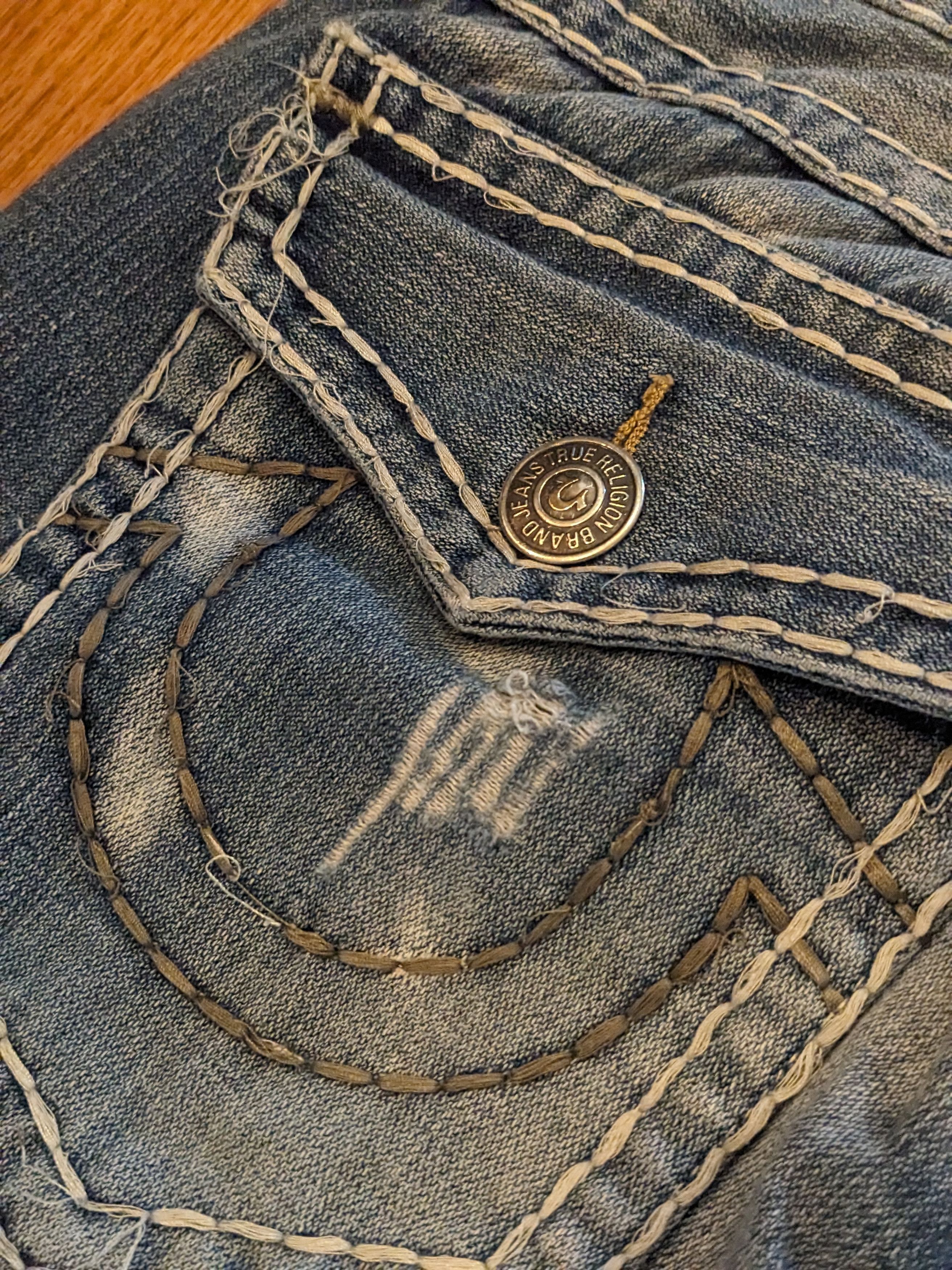 True Religion × Vintage Vintage Y2K True Religion 36x34 Ricky Super T Relaxed Denim Size US 36 / EU 52 - 3 Thumbnail
