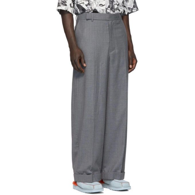 Eckhaus Latta Grey Pinstripe Sway Trousers Size US 32 / EU 48 - 7 Thumbnail