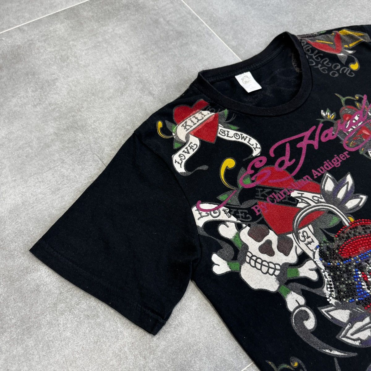 Ed Hardy Ed Hardy by Christian Audigier Skulls Tattoo Swag T-Shirt Size L / US 10 / IT 46 - 3 Thumbnail