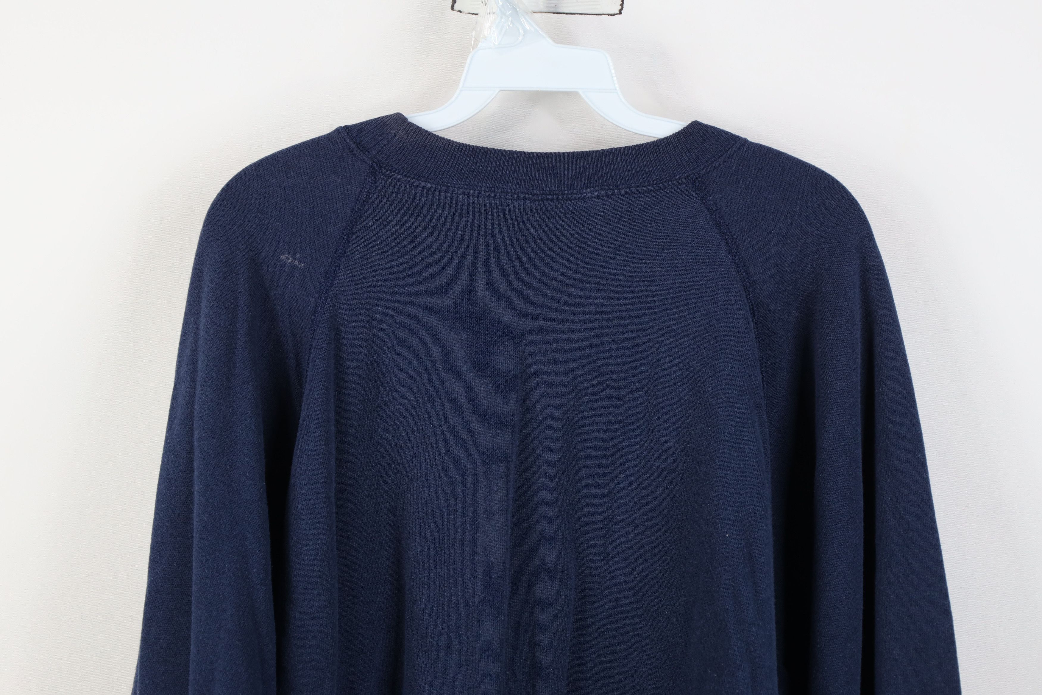 Vintage Vintage 80s Tech Ireland Crewneck Sweatshirt Blue USA Size XXL / US 16-18 / IT 52-54 - 14 Thumbnail