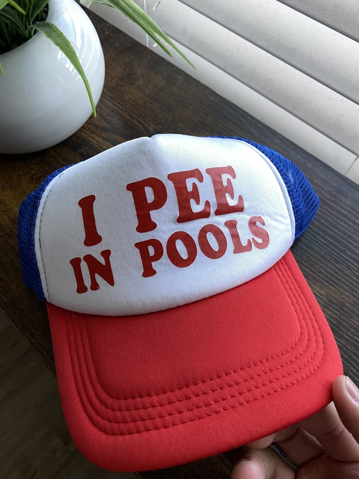 Other Funny I Pee in Pools Trucker Hat Size ONE SIZE - 2 Thumbnail