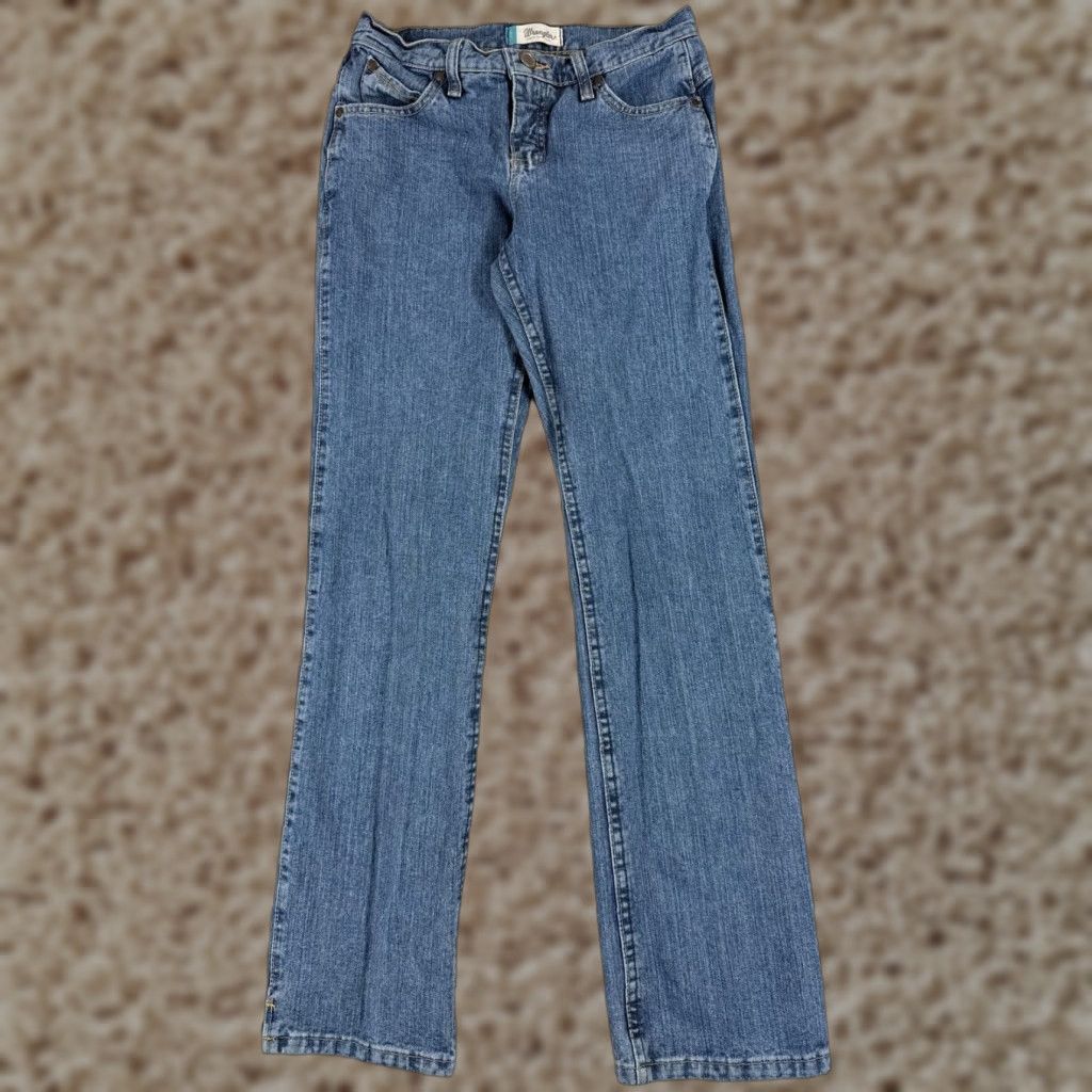Wrangler Bootcut Jeans Women Size 27x31 Blue Denim Cotton