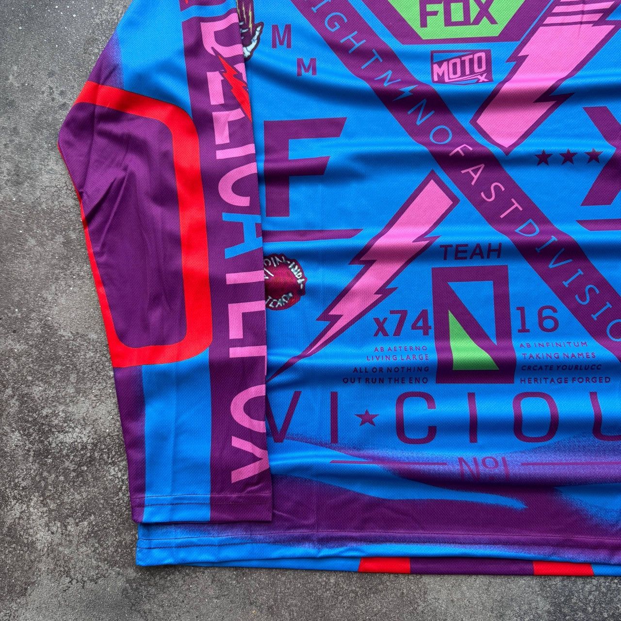 20471120 Y2K Fox Moto Biker Racing Jersey Size US XL / EU 56 / 4 - 5 Thumbnail
