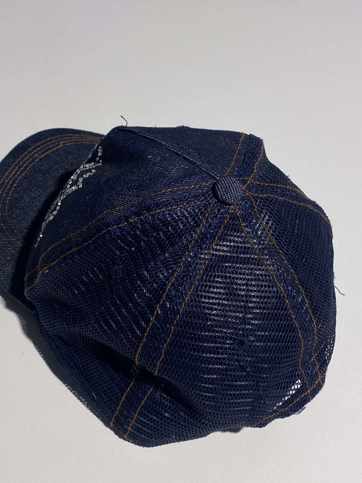 Von Dutch 🔥 00s VON DUTCH RHINESTONES EMBELLISHED DENIM CAP Y2k Size ONE SIZE - 10 Thumbnail