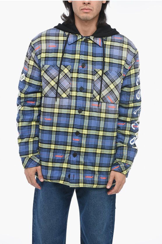 Off White SEASONAL Flannel CHAIN ARROW Jacket with Padding Grailed