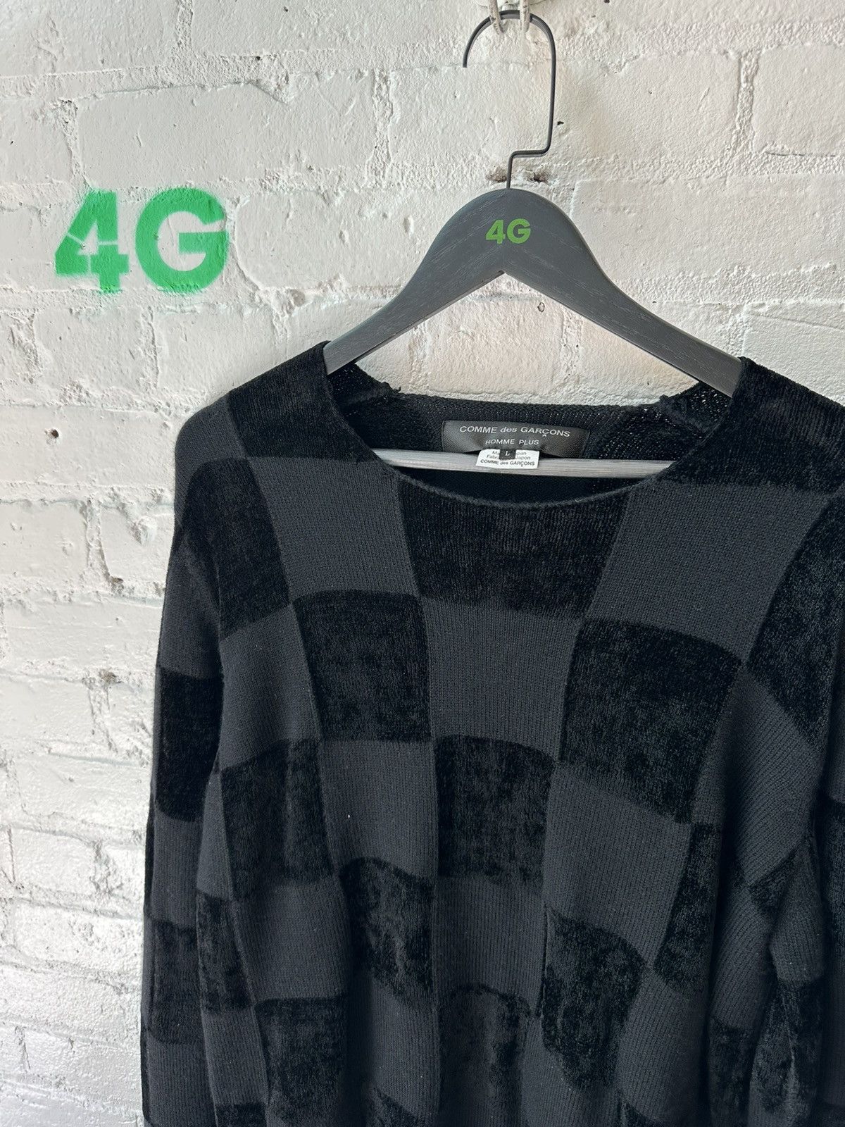 Comme des Garcons COMME DES GARCONS CHECKERED SWEATER Size US L / EU 52-54 / 3 - 3 Thumbnail