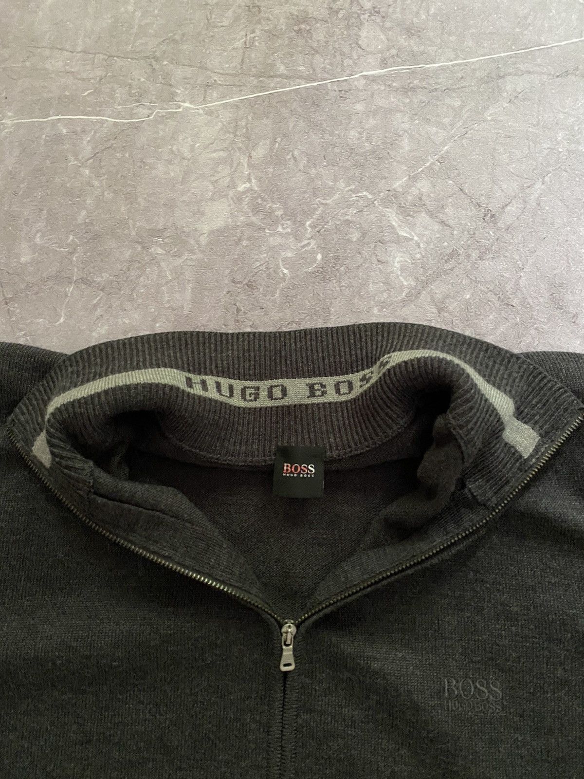 Hugo × Hugo Boss × Vintage Vintage Y2K Hugo Boss 100% Wool Full Zip Sweater Retro Size US L / EU 52-54 / 3 - 5 Thumbnail