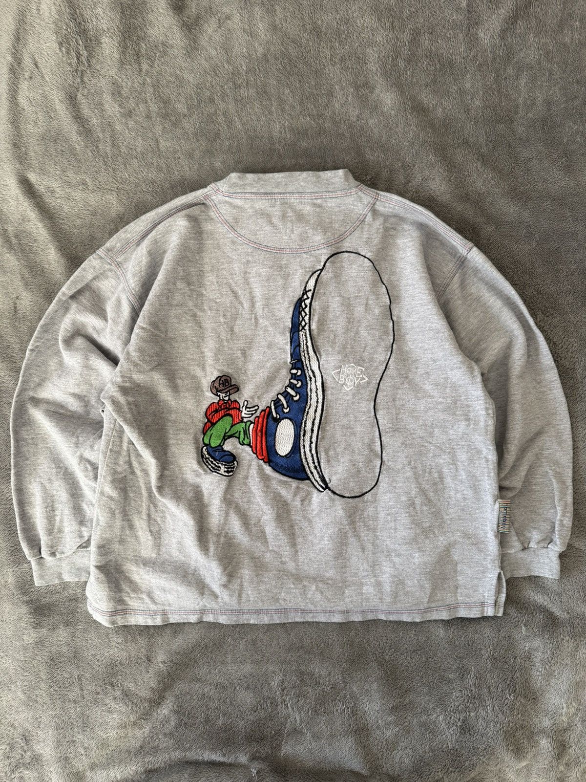 Vintage MIZUNO RUNBIRD Sweatshirt Embroidered Small Logo