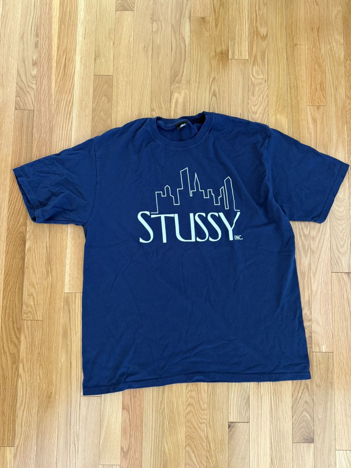 Stussy Stussy skyline t shirt Navy XL Size US XL / EU 56 / 4 - 1 Thumbnail