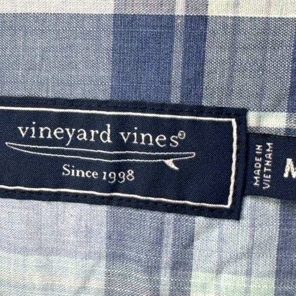 Vineyard Vines Vineyard Vines Button-Down Shirt Mens Medium Blue Plaid Long Sleeve Pocket Logo Shirt Size US M / EU 48-50 / 2 - 5 Thumbnail