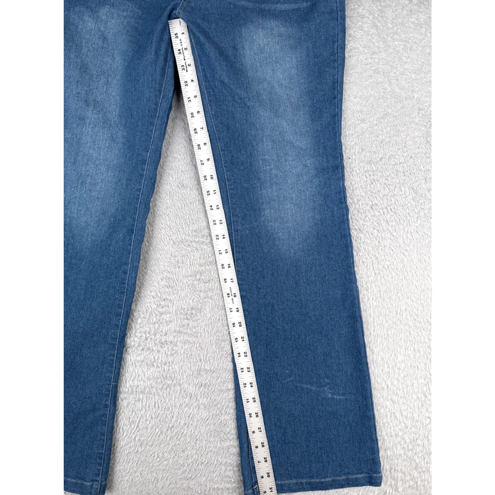 Vintage Jeans Women 14 Blue Denim Bootcut High Rise 34x32 Cotton Cotton Blend Light Wash 5-Pocket Design Womens Size 36" / US 14 / IT 50 - 7 Thumbnail