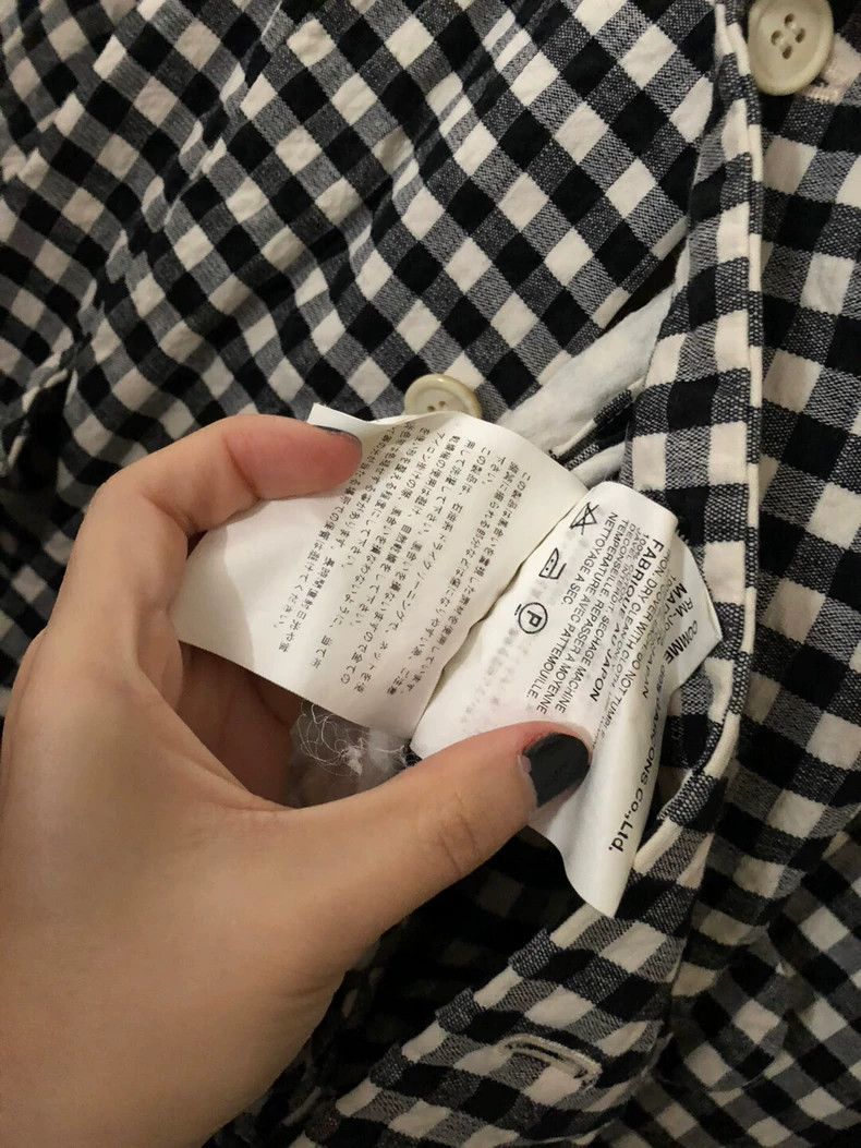 Comme des Garcons Comme des Garcons Black-and-white plaid coat with small we Size L / US 10 / IT 46 - 6 Thumbnail