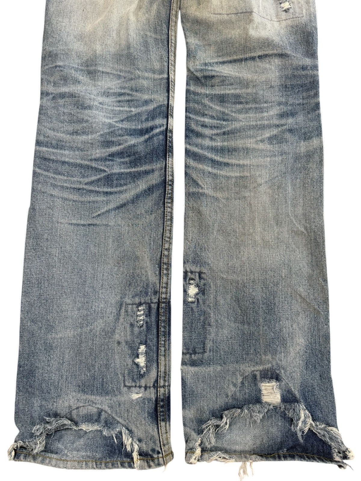 JACKROSE Vintage Jackrose Distressed Light Wash Flare Jeans Size US 29 - 6 Thumbnail