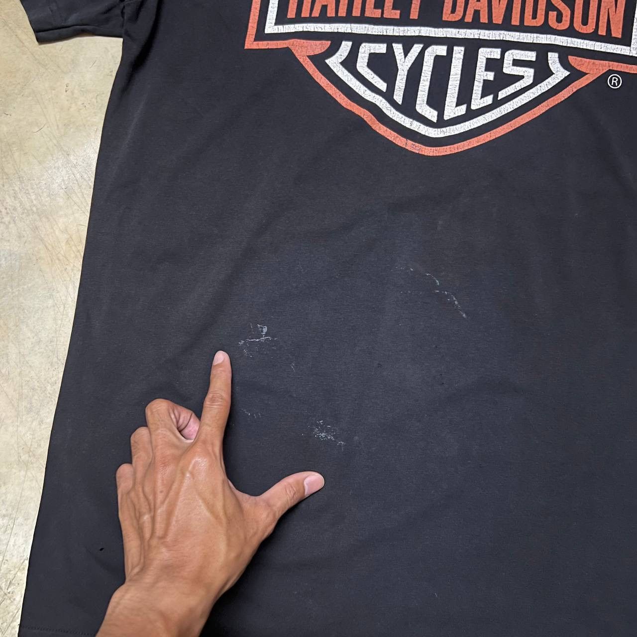 Harley Davidson Vintage Harley Davidson Big Logo Distressed Shirt Size US L / EU 52-54 / 3 - 4 Thumbnail