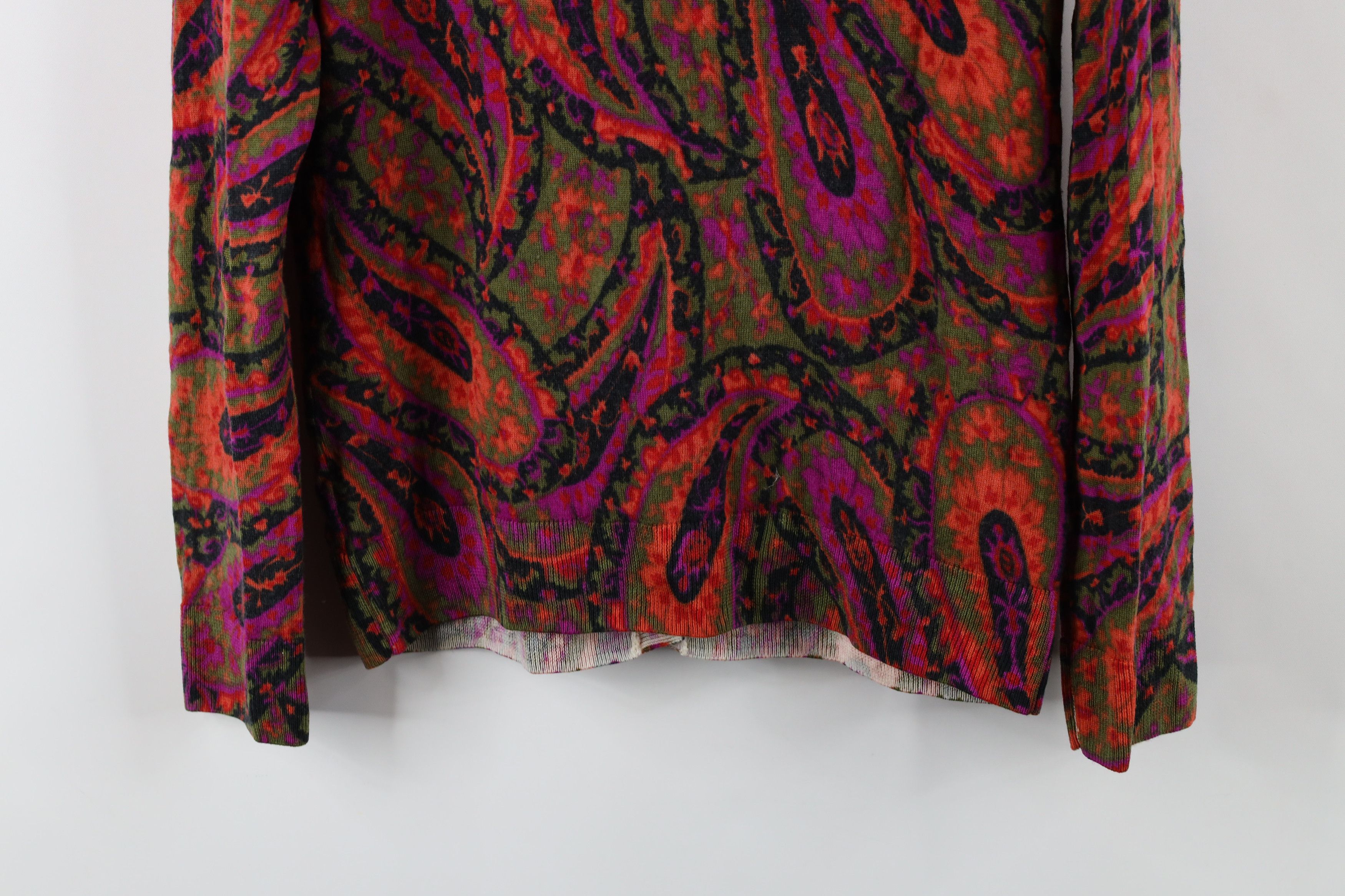Vintage Vintage Streetwear Paisley Merino Wool Knit Cardigan Sweater Size M / US 6-8 / IT 42-44 - 11 Thumbnail