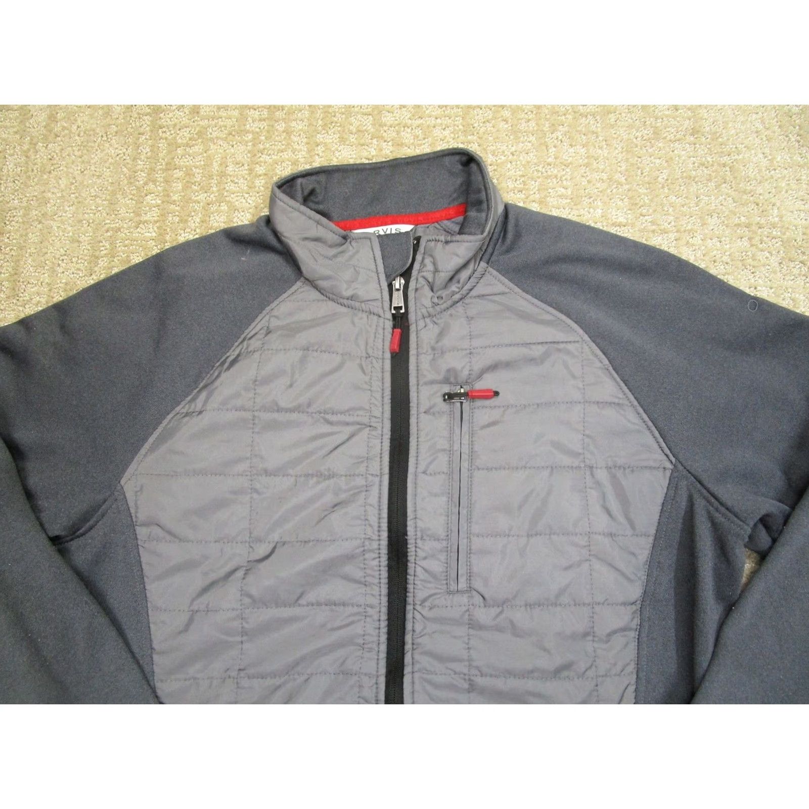 Orvis Orvis Jacket Mens M Gray Performance Full Zip Quilted Hybrid Fleece Hiking Size US M / EU 48-50 / 2 - 2 Thumbnail