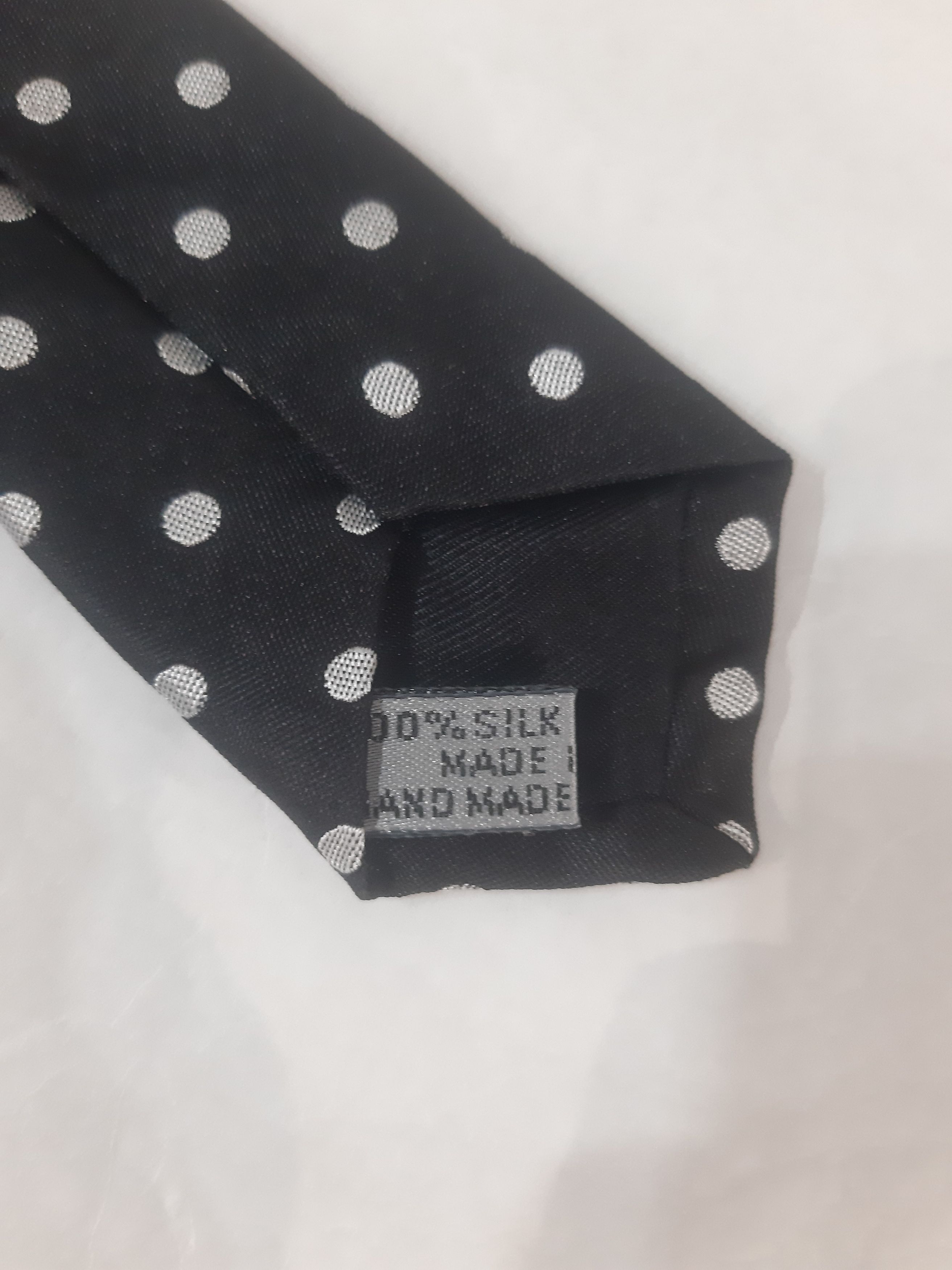 Dior × Hedi Slimane Dior Homme FW 2007 "Navigate" Polca Dot Silk Tie Size ONE SIZE - 6 Thumbnail