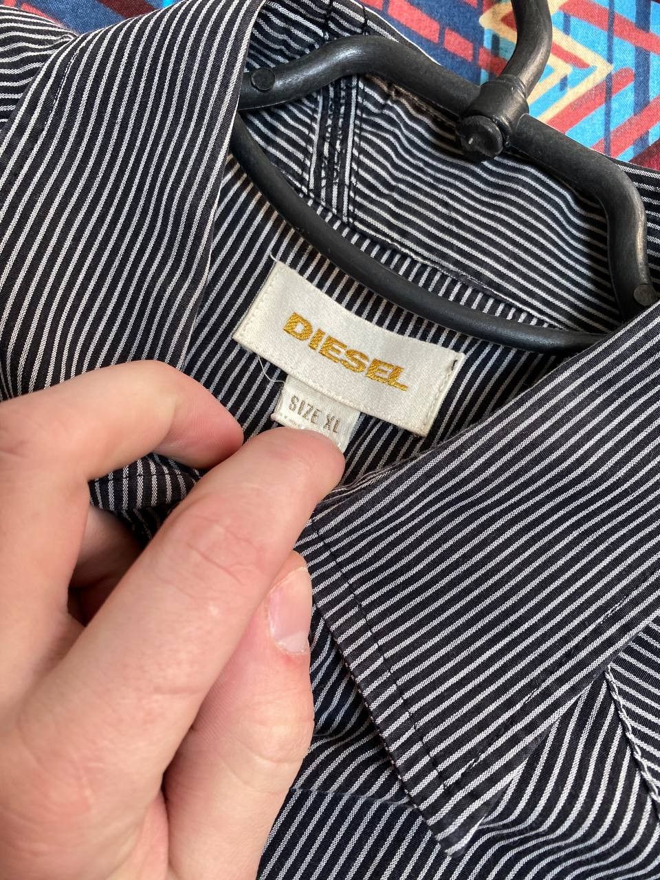 Diesel Vintage Y2K shirt striped Diesel luxury size L streetwear Size US L / EU 52-54 / 3 - 2 Thumbnail