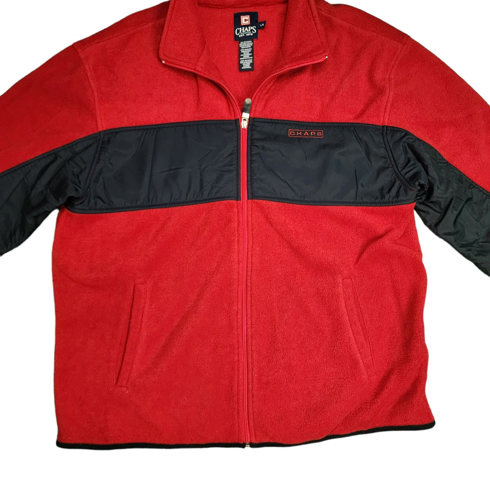 Chaps Vintage Chaps Ralph Lauren Fleece Sweatshirt Full Zip Jacket Size US L / EU 52-54 / 3 - 2 Thumbnail