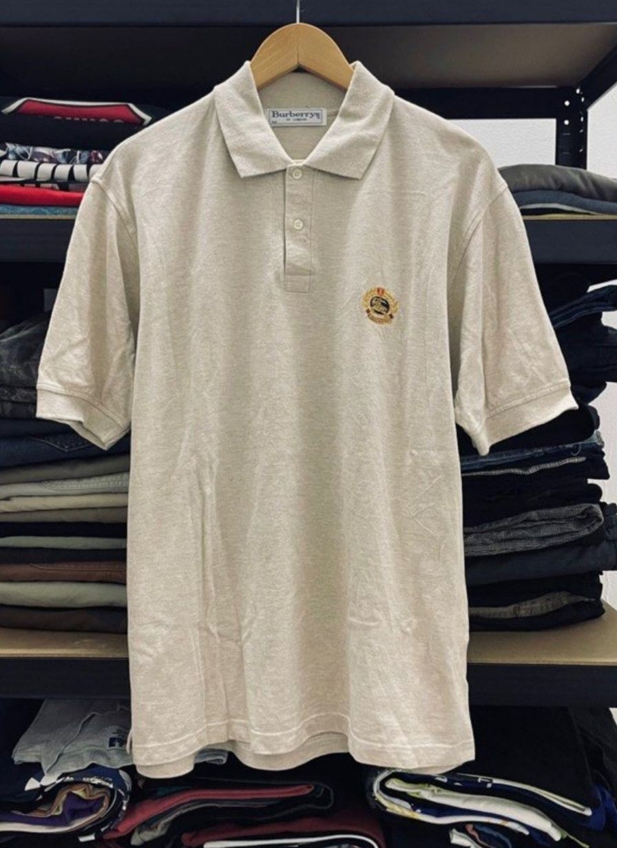 Burberry × Vintage VINTAGE BURBERRY POLO SHIRT Size US L / EU 52-54 / 3 - 1 Thumbnail