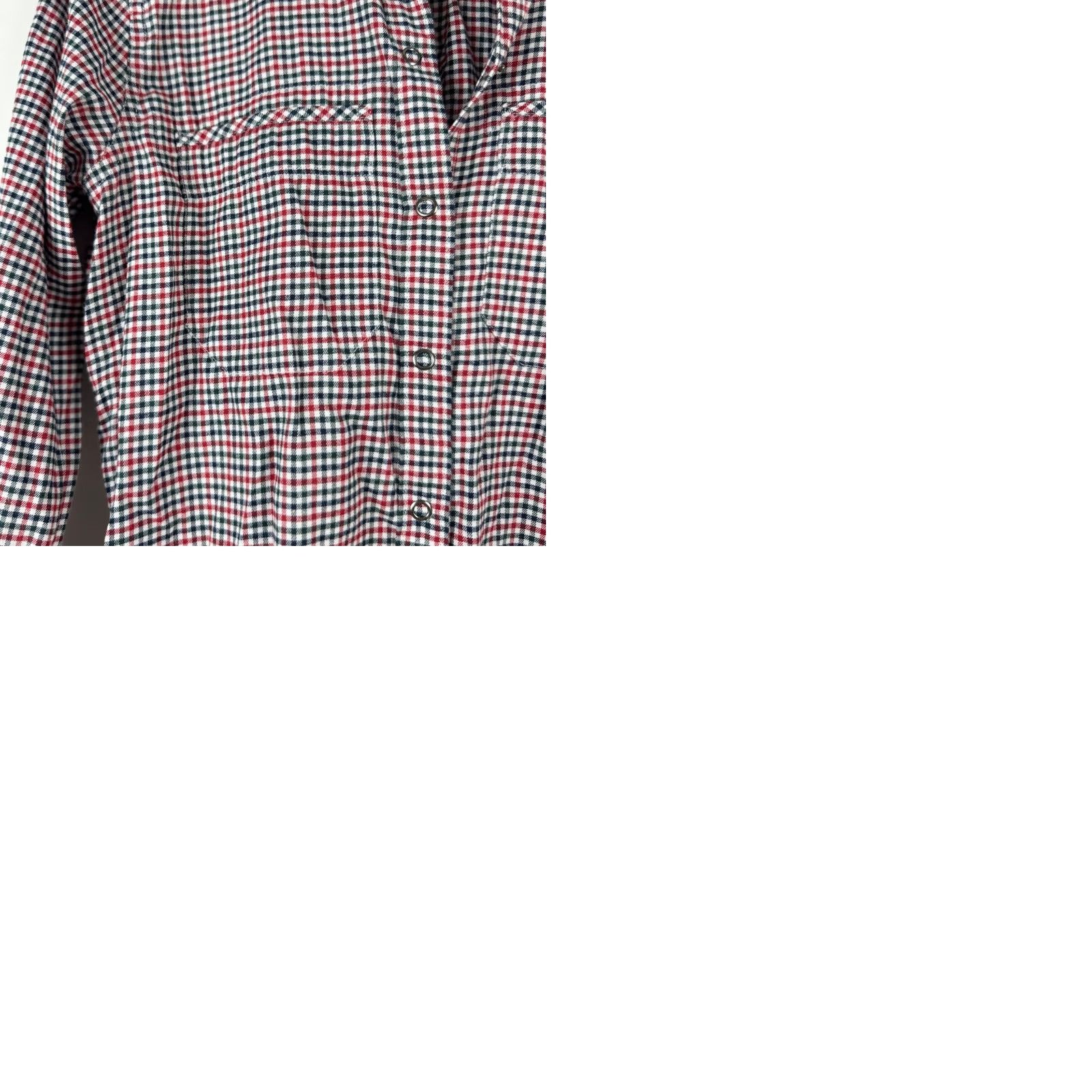Eddie Bauer Eddie Bauer Womens Shirt S Red Gingham Plaid Long Sleeve Button Up Raw Hem Size S / US 4 / IT 40 - 9 Thumbnail