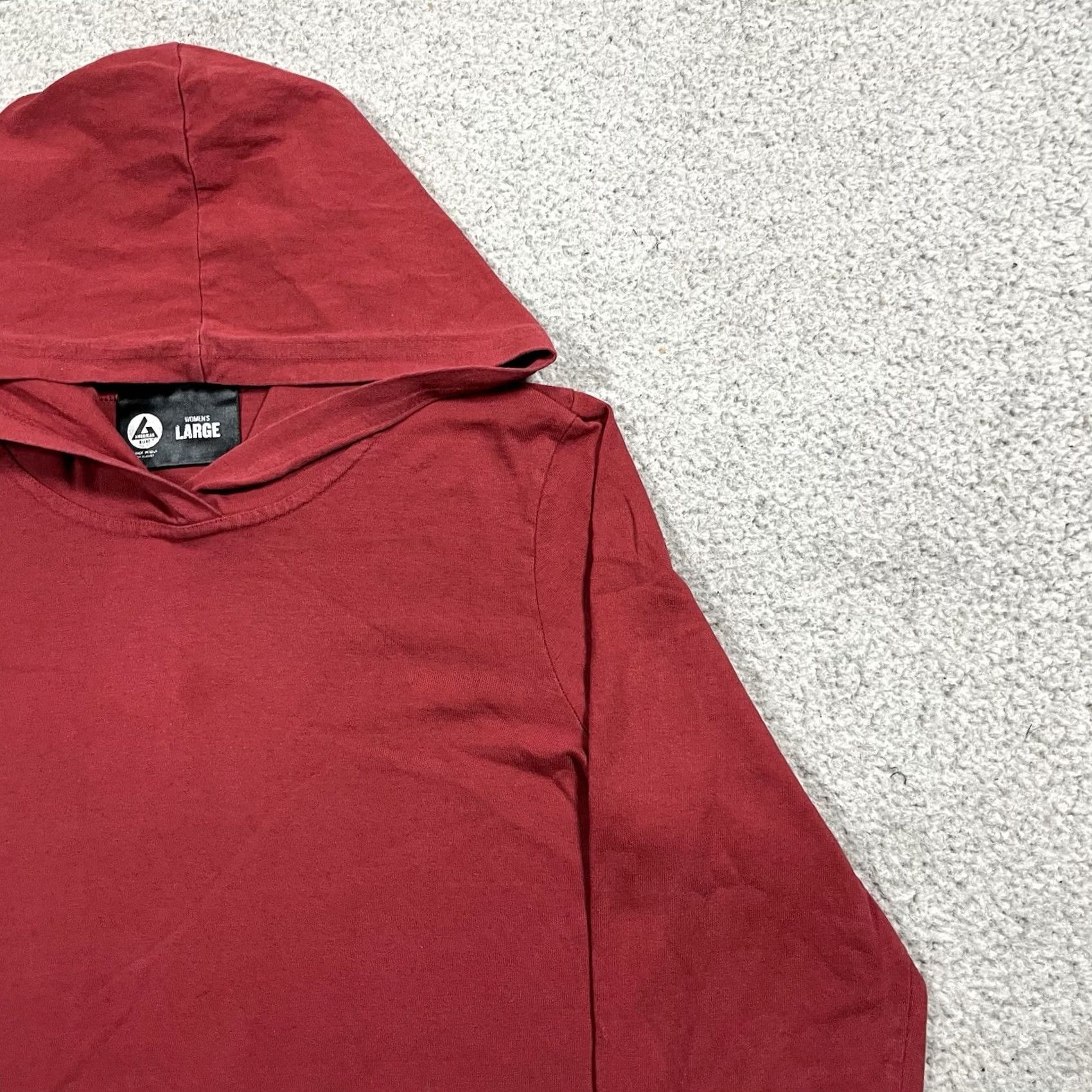 Vintage American Giant Womens L Red Hoodie Sweatshirt Cotton USA Outdoor Pullover Size L / US 10 / IT 46 - 6 Thumbnail