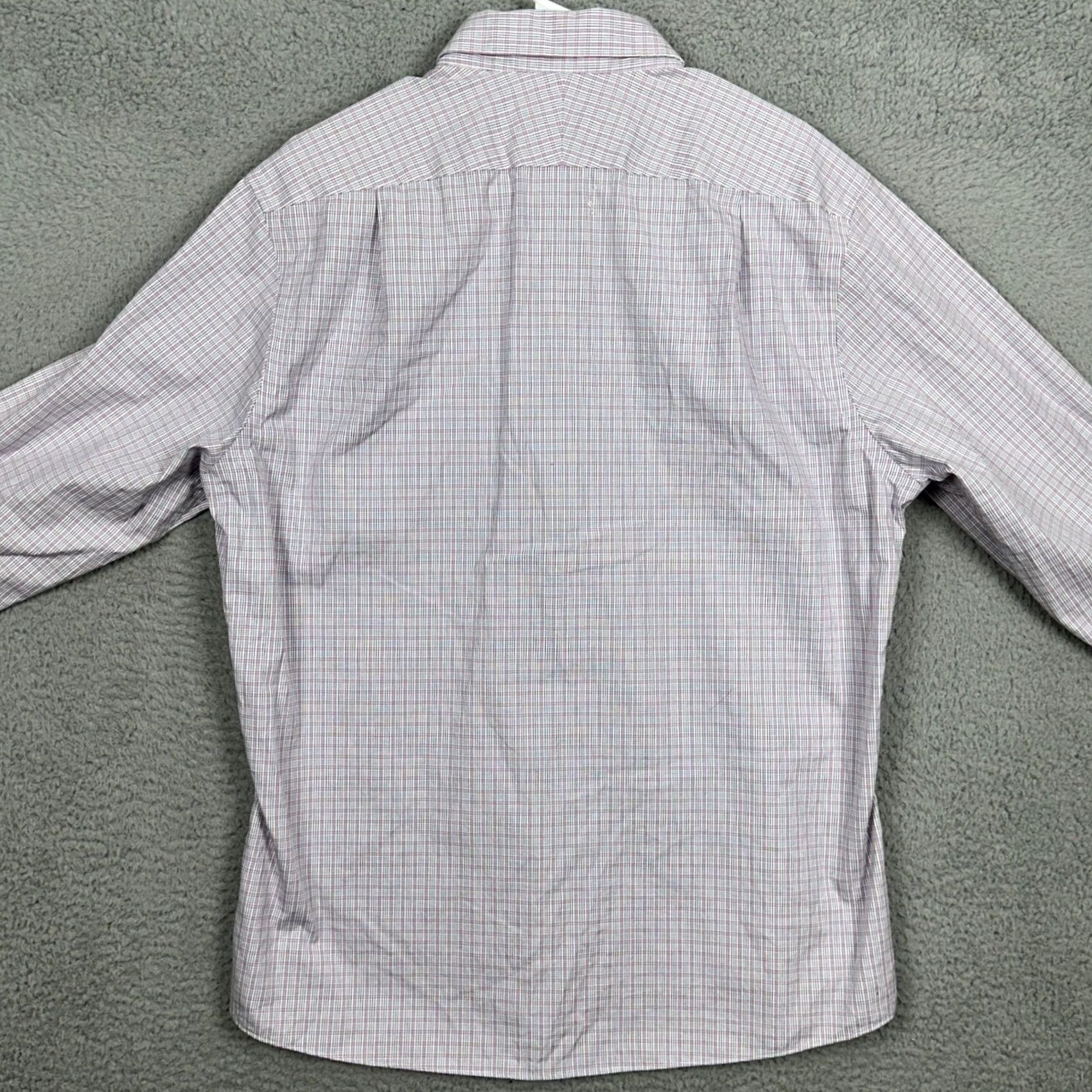 Charles Tyrwhitt Charles Tyrwhitt Mens Dress Shirt Red Blue Plaid Button Down Long Sleeve 16.5 Size 46R - 2 Thumbnail
