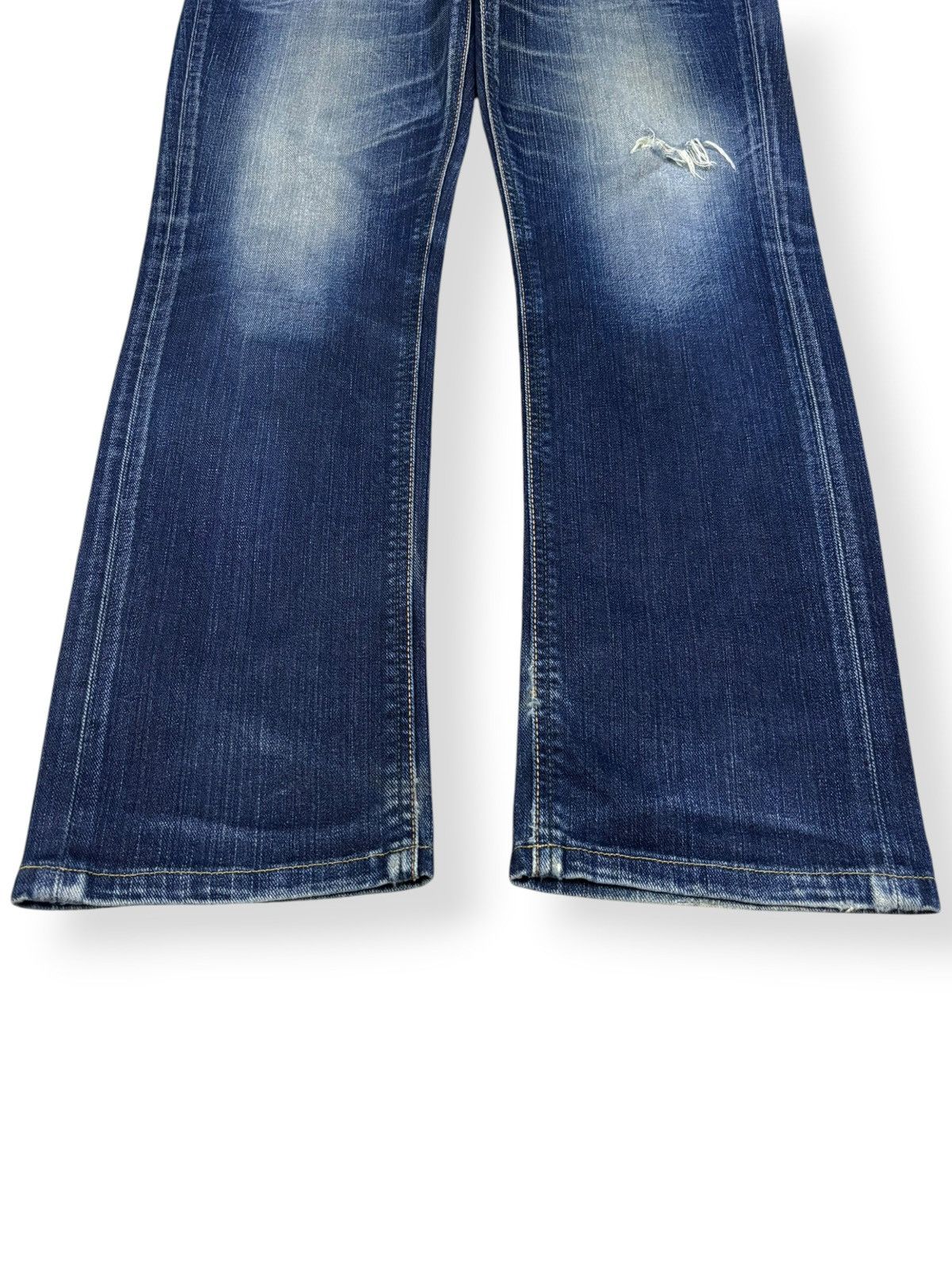 Lee × Number (N)ine Vintage Lee 1O1 Whiskers Wash Slim Straight Distressed Jeans Size US 32 / EU 48 - 5 Thumbnail