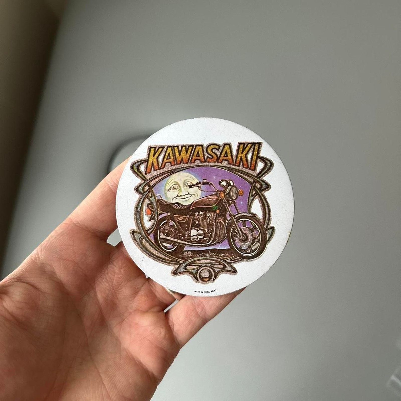 Japanese Brand × Other × Vintage Vintage 60s 70s Kawasaki Moon Motorcycle Metal Button Pin Size ONE SIZE - 2 Thumbnail