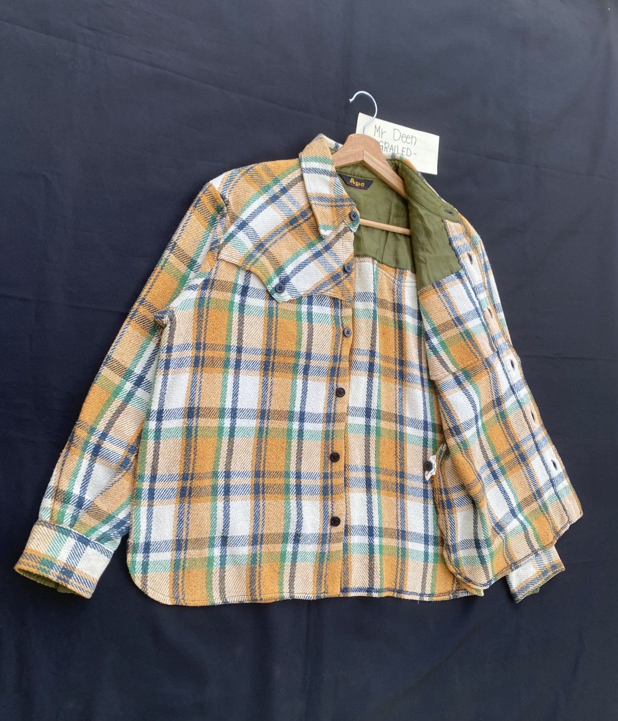 Bape × Vintage Rare Vintage BAPE Checkered Flannel Buttons Shirt Size US M / EU 48-50 / 2 - 8 Thumbnail