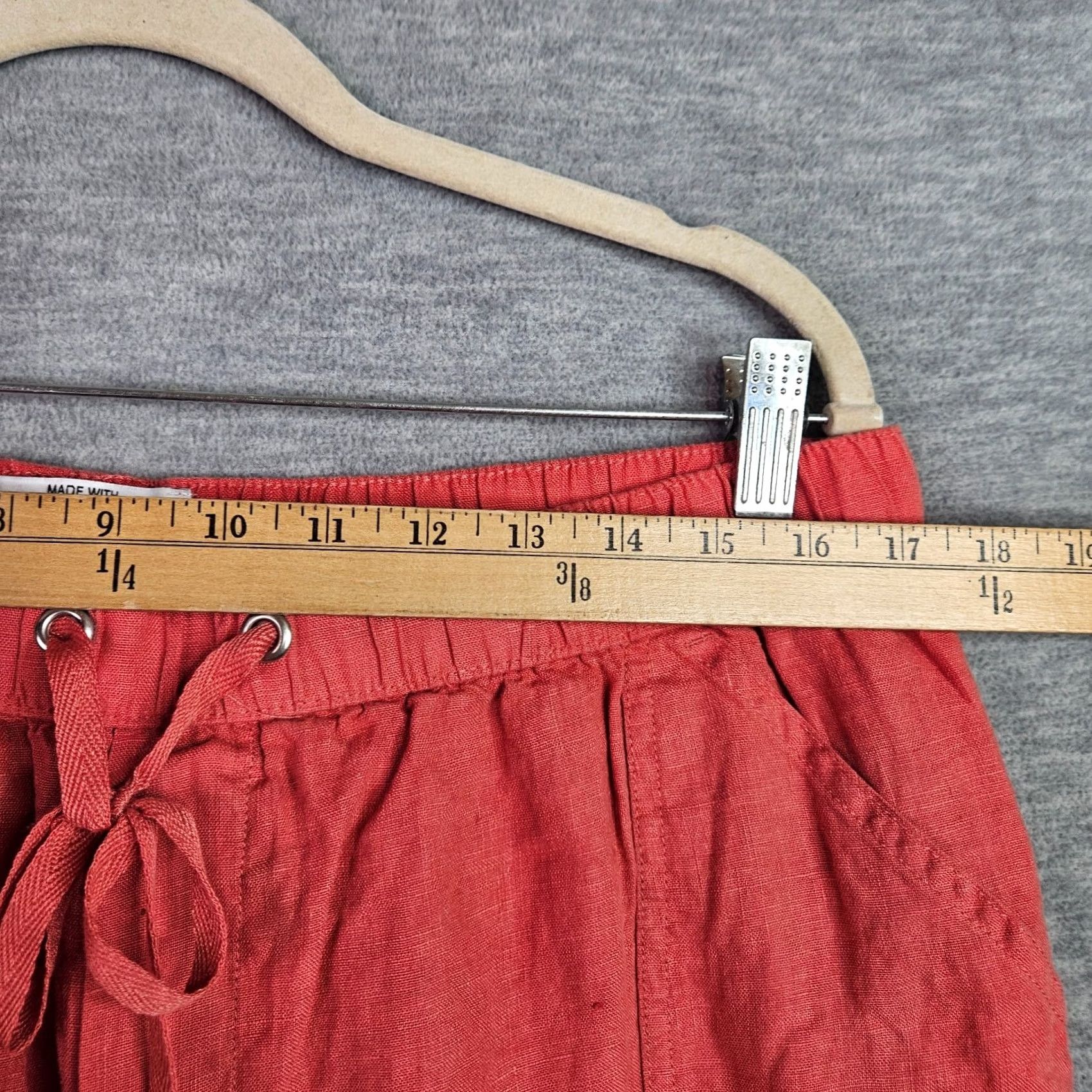 Nicole Miller Nicole Miller Womens XL Coral Linen Cargo Jogger Pants Drawstring Waist Cargo Linen Pants Womens XL Coral Orange 100% Linen Casual Pants Womens XL Size 40" / US 18 - 3 Thumbnail