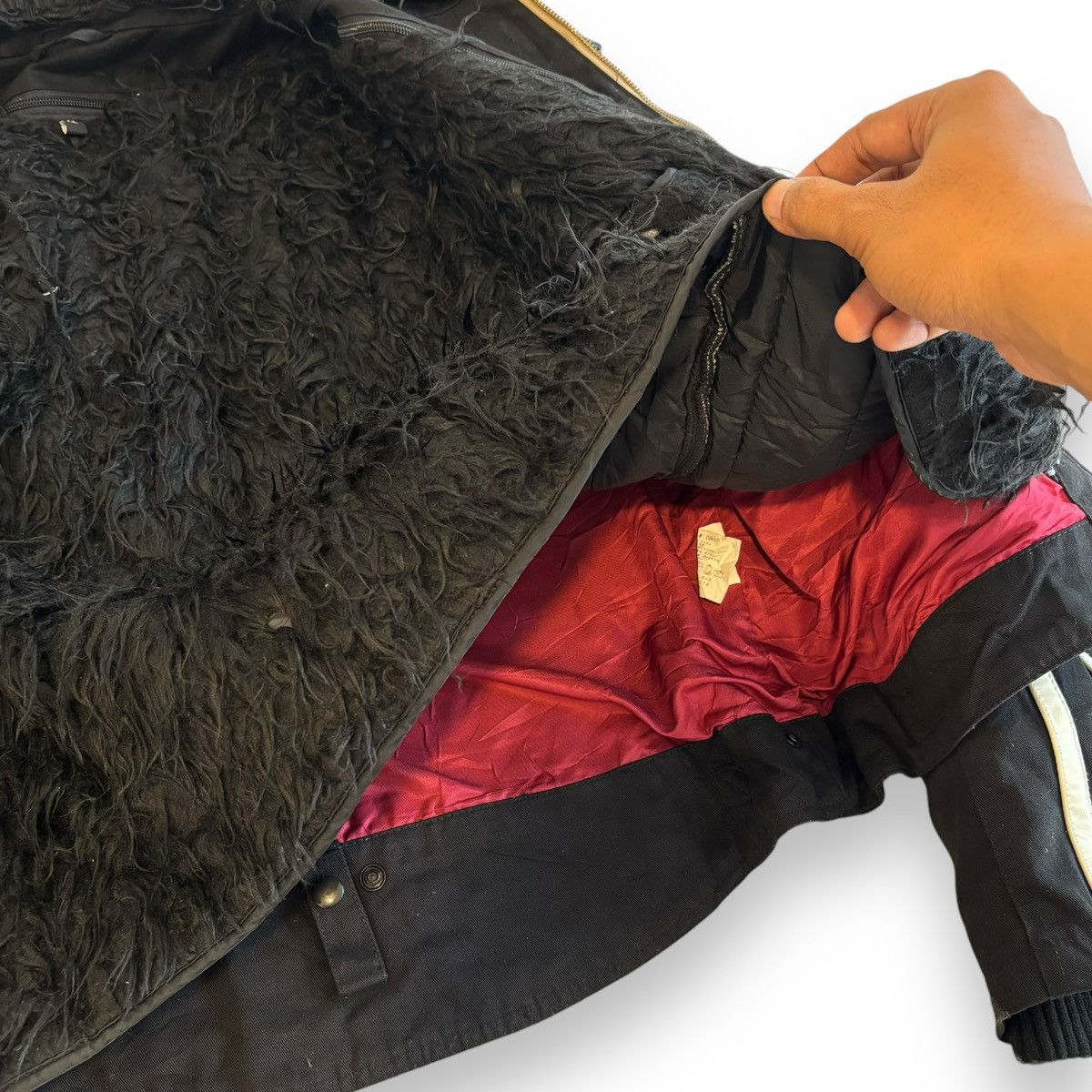 Indian Motorcycle Vintage Indian motocycle leather jacket fur faux Size US L / EU 52-54 / 3 - 17 Thumbnail