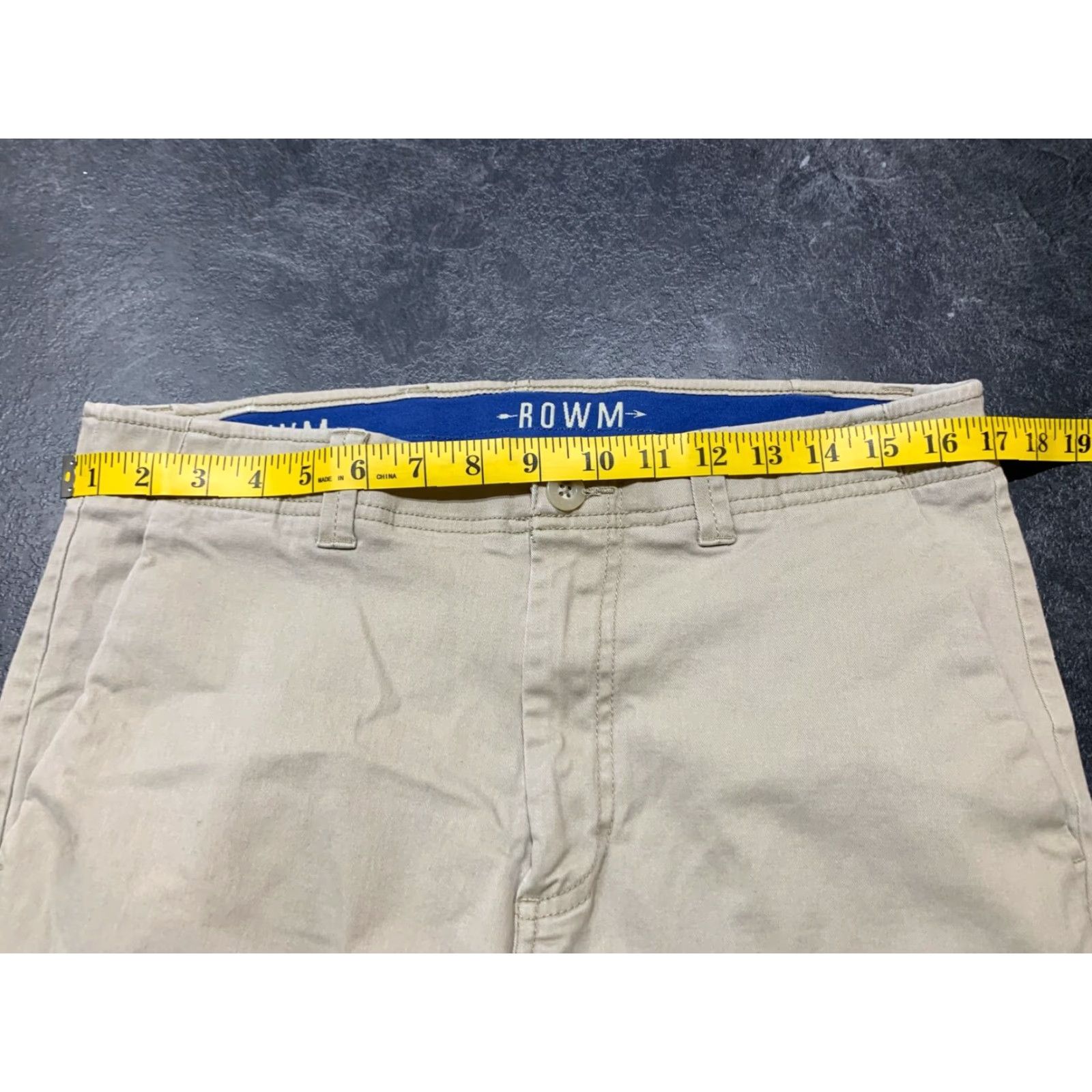 Vintage Mens Beige Chino Comfort Waist Pants 34x31 Regular Fit Rowm Size US 34 / EU 50 - 6 Thumbnail