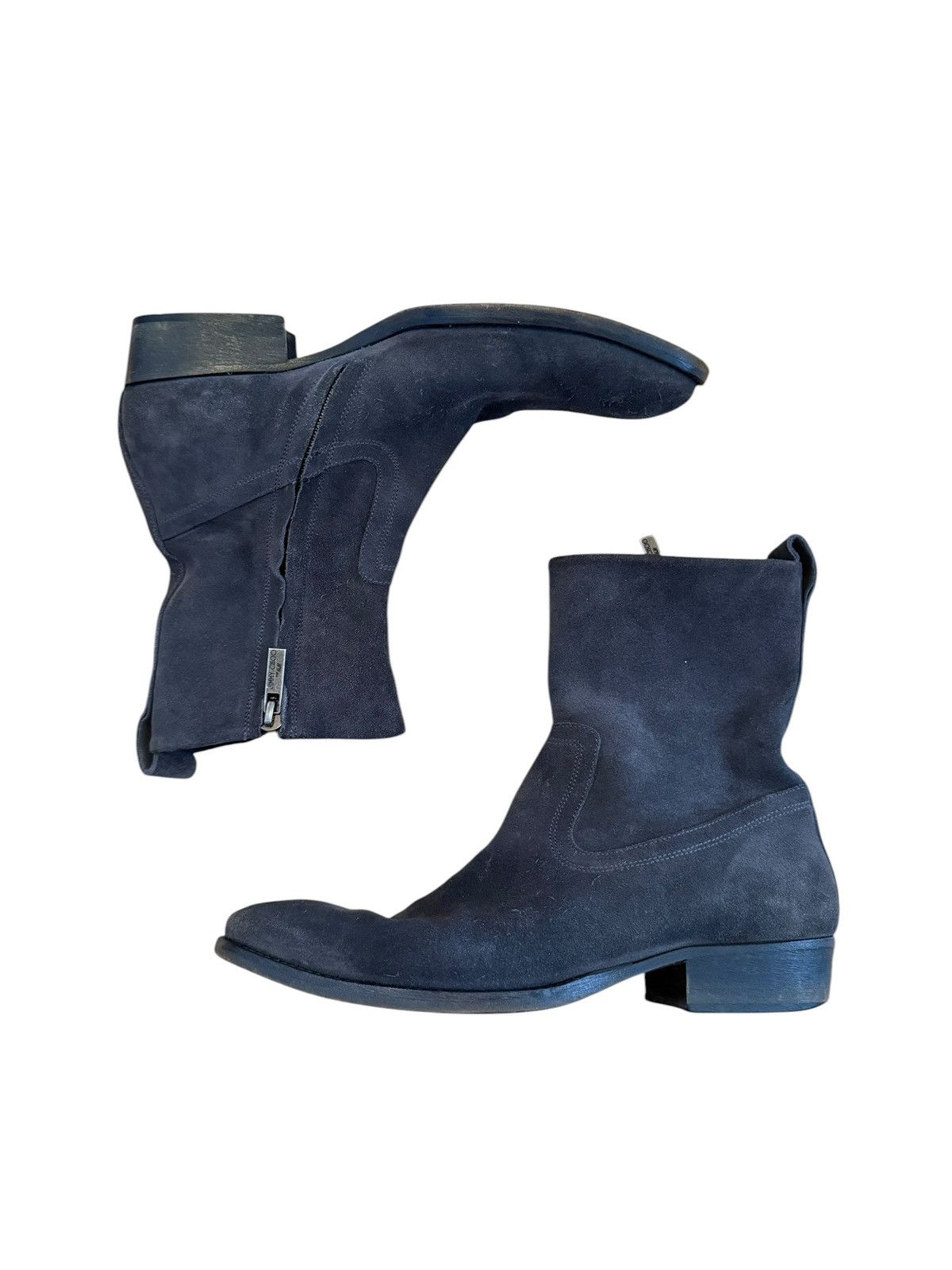 Jimmy Choo Jimmy Choo gray suede side zip boots size 43 Size US 10 / EU 43 - 1 Thumbnail