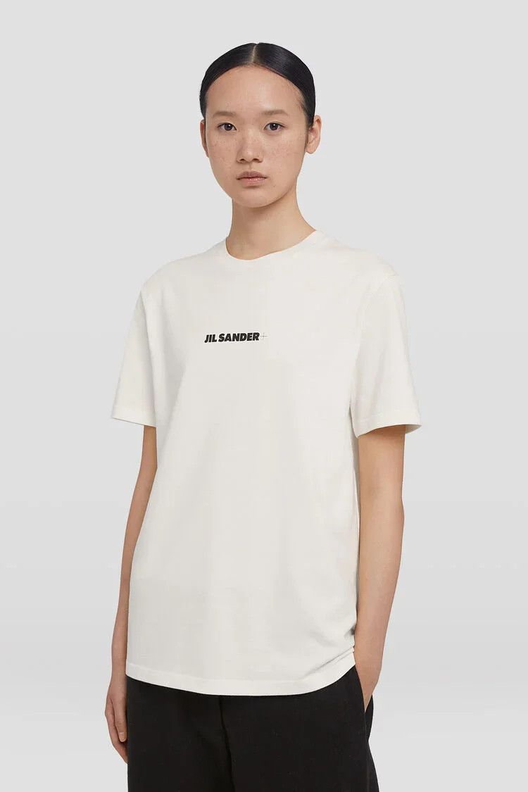 Jil Sander o1s22i1n0125 Logo Print T-Shirt in White Size XS / US 0-2 / IT 36-38 - 2 Thumbnail