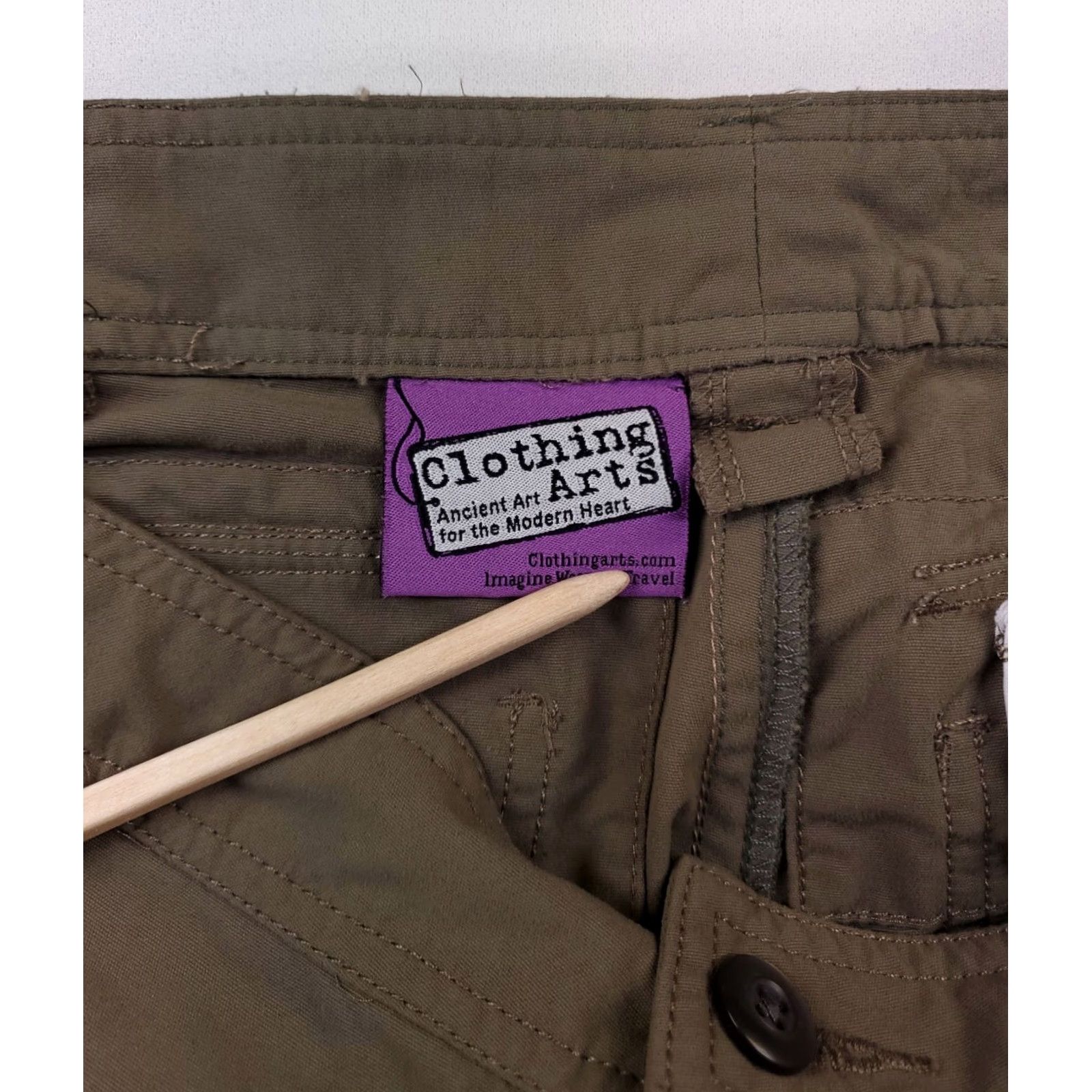 Vintage Clothing Arts Pants P Cubed Pick Pocket Proof Green Mens 40 x 31 Cargo Inseam 31 Regular 40 Mens Green Cargo Pants Size US 40 / EU 56 - 4 Thumbnail