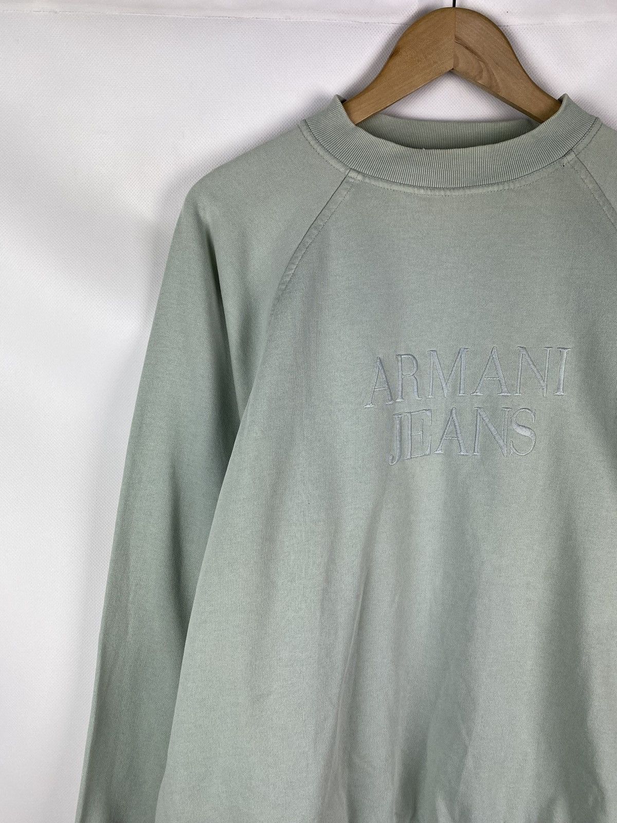 Armani × Vintage Armani Jeans Vintage Y2K Big Logo Men’s Sweatshirt Pullover Size US L / EU 52-54 / 3 - 4 Thumbnail