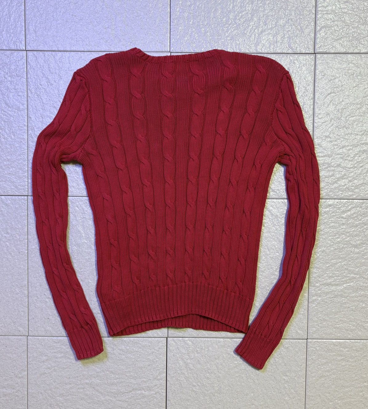 Polo Ralph Lauren Polo Ralph Lauren Women’s Cable Knit Sweater Red Size M Size M / US 6-8 / IT 42-44 - 8 Thumbnail