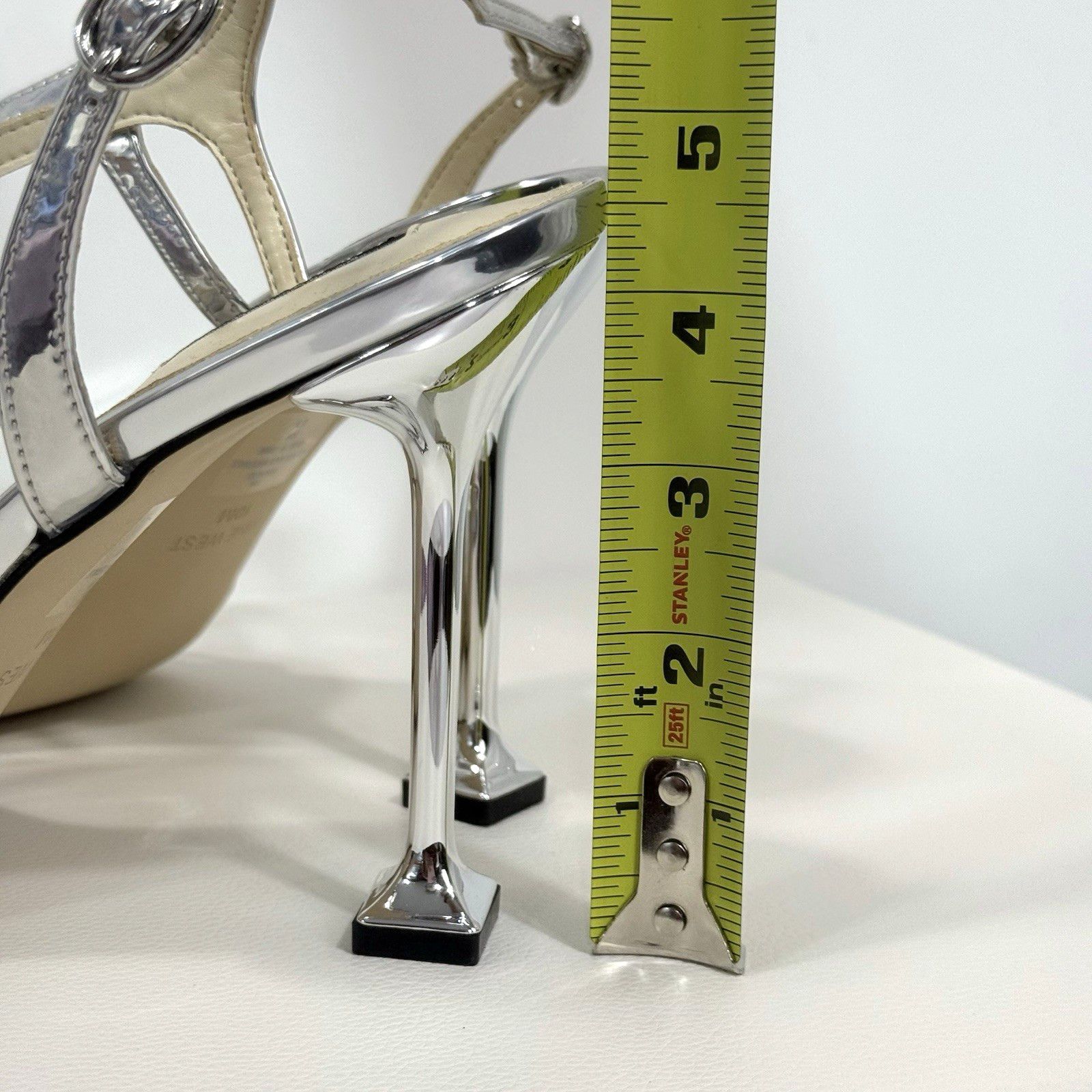 Nine West Nine West Heels Pumps Silver Open Toe Wo's Size 10 Size US 10 / IT 40 - 8 Thumbnail